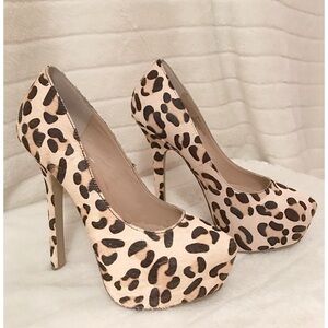 STEVE MADDEN BABYLN-L Leather Pony Hair Platforms